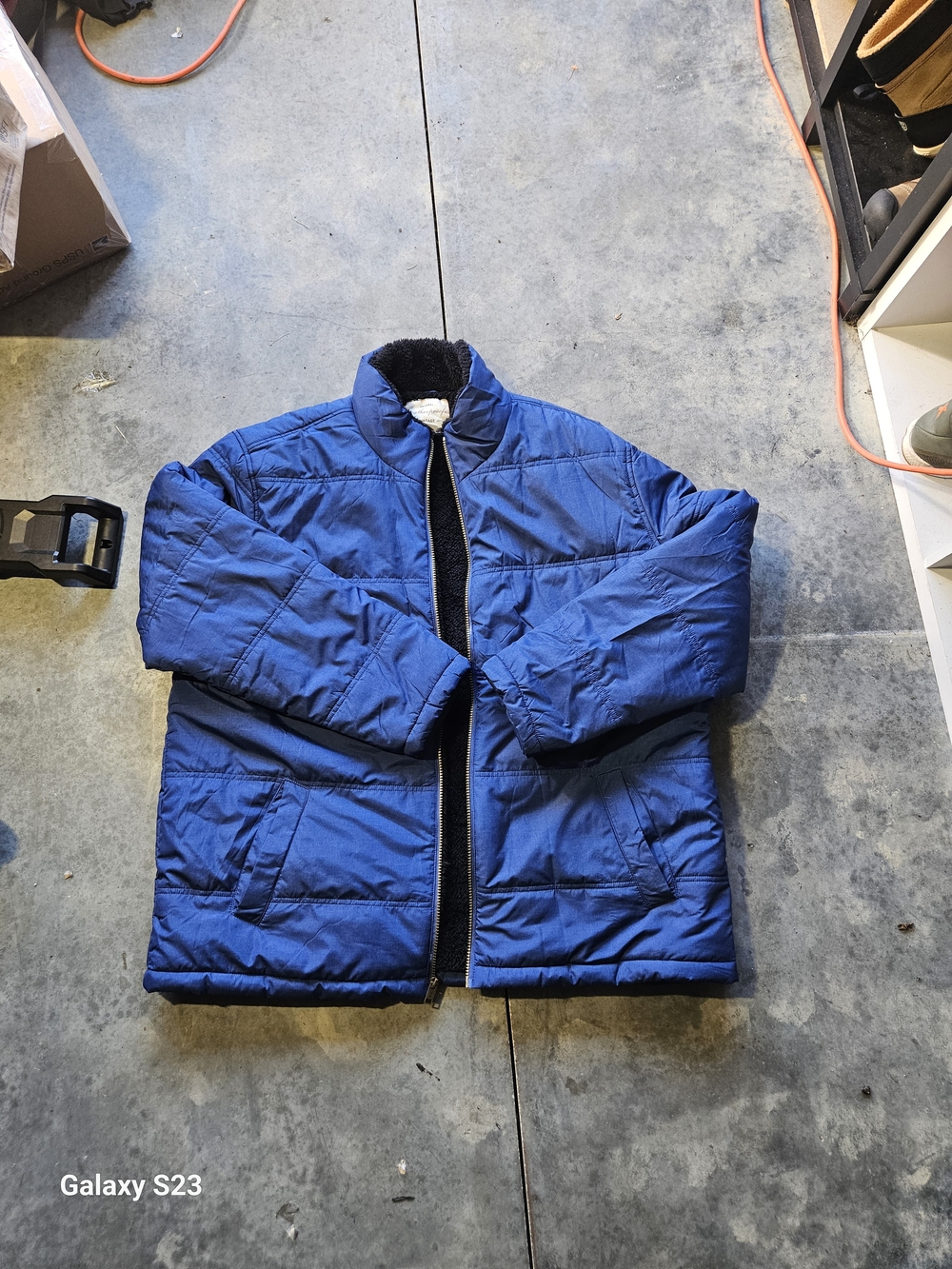 Weatherproof Vintage Men’s XXL Blue Sherpa Lined Insulated Winter Jacket